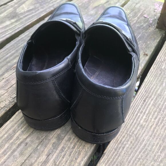 Men's Vionic 45 Monroe Slip On Loafers, Black Leather Size 13 Shoes Buckle - Picture 5 of 8